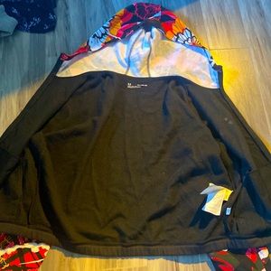 Under Armour, black and colourful zip up hoodie
